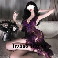 [Lrz666] Sexy Pajamas Lace Ultra-Thin Suspenders Pseudo-Mother Male-Mother Nightdress Pure Desire St