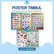 New Poster Timbul Anak Edukasi Mengenal Huruf Abjad Dan Aneka Binatang