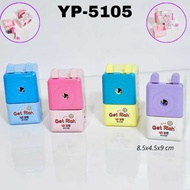 MJ Cute S-Patterned Square Rotating Sharpener/ Table Sharpener/ Sharpener Pencil Sharpener