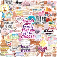 100PCS Cute Friendship Quotes Stickers, Colorful and Heartwarming Design for Personalized Decor Stic