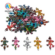 MEIGU Gecko Charms Pendant, Mixed Color Alloy Decorative Gecko Charm Connector, Key Chains Animal Pe