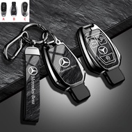 Remote Key Case Cover Metal Key Fob Shell Keychain For Mercedes Benz Maybach S580 A-B-C-M-CLA-CLS-E-