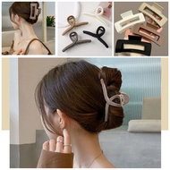 【Length 10~11cm】鲨鱼夹发夹 Rambut Korean Hair Clips for Women Milk Coffee Color Acrylic Shark Clip Temper