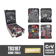 187pcs Craft Hand Tools In Aluminium Trolley Case Tool Box Set Car Motor Workshop Repair Using Alat 