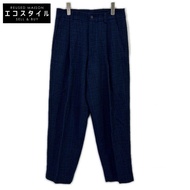 三宅一生 80 年代男士藍色羊毛褲，帶刷標，L 碼 [二手]