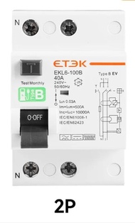 ETEK EKL6-100B 40A 30MA Type B Residual Current Circuit Breaker (RCCB) ประกัน 1 ปี