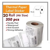 MF LABEL A6 Thermal Sticker Thermal Paper Shopee Waybill Shipping Label Consignment Note Sticker 100*150mm / 10*15cm