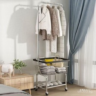 Clothes Rack Simple Storage Basket Thickened Household Bedroom Hat Rack Trolley Movable Clothing Sto