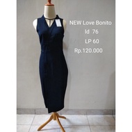 [NEW] Love Bonito - Niata Brocade Crossover Dress - Navy Blue