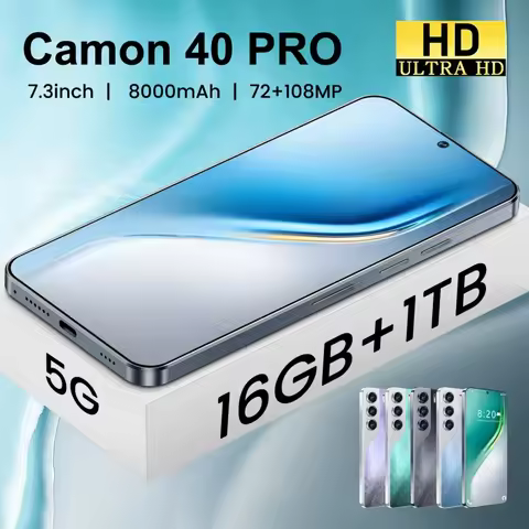 C40Pro Cellphone 22GB+2TB High-end Phones Android 14 Global 5G Dual SIM Original Version 8000mAh Sma