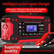 12v Smart Pulse Repair LCD Display Motorcycle Storage Charger Car Battery Charger