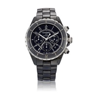 Chanel J12 Reference H0940, a black ceramic and stainless steel automatic wristwatch with chronograph and date