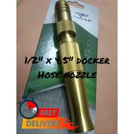 Brass Hose Nozzle High Pressure Adjustable Twist Host Garden Hose Water Jet Sprayer Muncung Paip