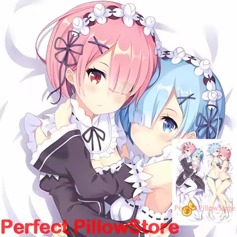 Dakimakura anime Rem&Ram Double-sided Print Life-size body pillows cover Adult pillowcase