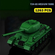 WW2 Quân đội Liên Xô Series T-34 KV-2 IS-2 xe tăng nặng mô hình khối xây dựng quân nhân vật gạch đồ 