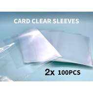 2PACK BUNDLE - Transparent Plastic Sleeve Protector 66 x 91mm Pokemon Trading Card TCG Card Sleeves