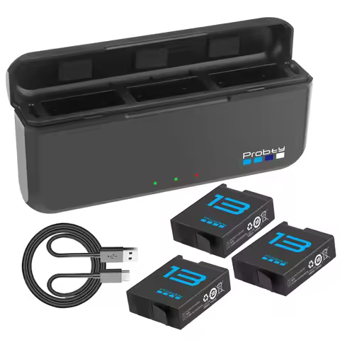 2280mAh For GoPro Hero 13 Battery+3-Slots Box Charger For GoPro Hero 13 Black Camera Accessories