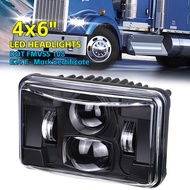 1 pcs 4X6" LED Headlight Hi/Low Beam Light for Peterbilt 357 379 378 320 362 / Kenworth T800 W900 T6