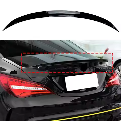 Car Rear Trunk Spoiler Tail Wing For Mercedes Benz CLA-Class C117 CLA180 CLA200 2013-2019 Glossy Bla