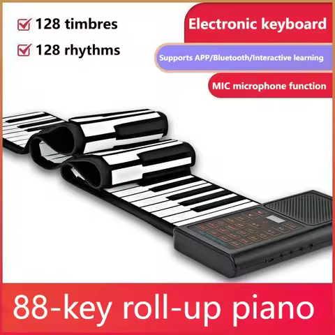 Electronic Keyboard For Beginners Roll-up Piano Soft Keyboard 88-key Portable Silicone Piano For Beg