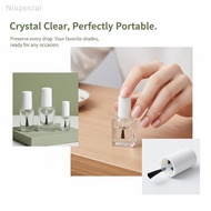 [Nispecial] Compact Nail Gel Empty Bottle 5ml 8ml 10ml 15ml Built In Brush for Easy Filling Storage 