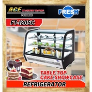 FRESH Table Top Cake Showcase Cake Display Cooler Glass Chiller - 2 Shelf  [ FT120SC-120L / FT160SC-