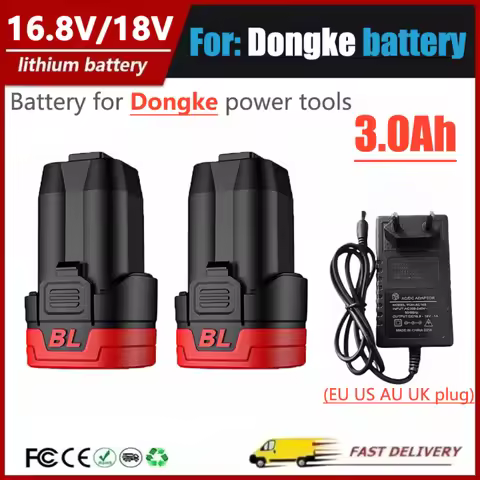 16.8V/18V 3.0Ah Li-ion Battery for Dongke Brushless Hand Drills, Household Electric Screwdrivers, Ta