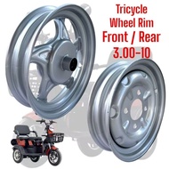 3.00-10 Tricycle Front Rear Wheel Rim Depan Belakang Scooter Tiga Roda Electrik Electric Scooter 3 W