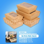 [10 PCS] Kraft Sushi Container Box with Window
