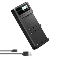 Neewer Dual USB Charger Compatible with Sony NP-F970 NP-F960 NP-F950 NP-F930 NP-F770 NP-F750 NP-F570