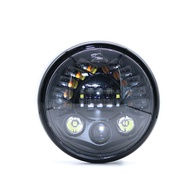 7 Inch Round LED Headlight with Headlight Shell Housing Hi/Lo Beam Projector Motor 7" Round Headlamp