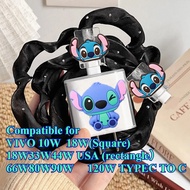 Stitch gauze cable protection wire charger cover Compatible for VIVO 10w 18W 33w 44w 66w V27 80W V50