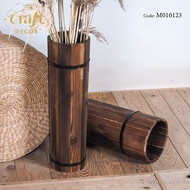 The Craft Decor Wooden Vase Stand | Pasu Kayu Tinggi Letak Bunga Dan Hiasan Rumah | Long Decoration Pot