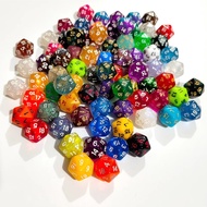 DND Game Dice Random Color 20 Faces Polyhedral Dice suit 10 D4-D20 Perfect DND Game RPG Board Game D