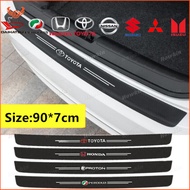 Car Stickers Universal Sill Scuff Anti Scratch Carbon Fiber Car Rear Bonet Sticker