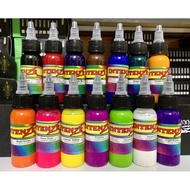 Set 14 màu mực tập xăm trên da giả mực tập Intenze