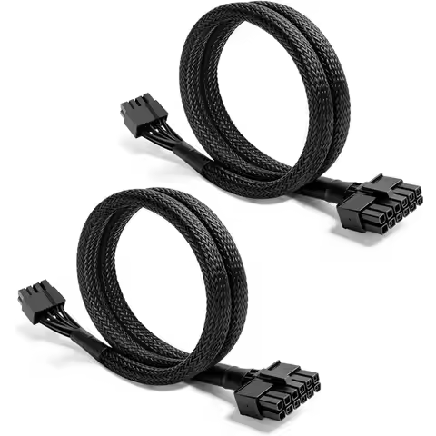 L93A-2PCS 12 Pin To Pcie 8 Pin (6+2) GPU Power Adapter Cable For Be Quiet 12Pin To Pcie 8Pin Power C