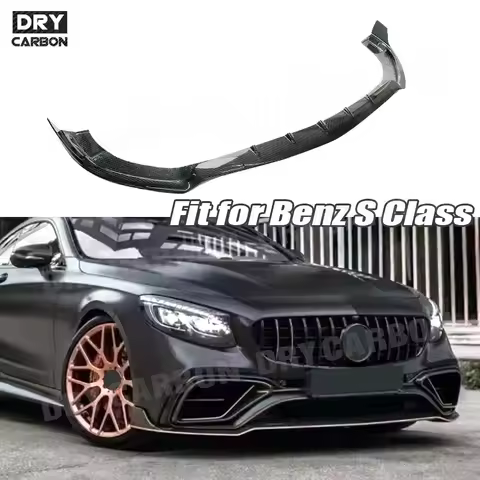Car Carbon Fiber Front Bumper Lip Spoiler Chin Body Kits for Mercedes Benz S Class W217 C217 S63 S65