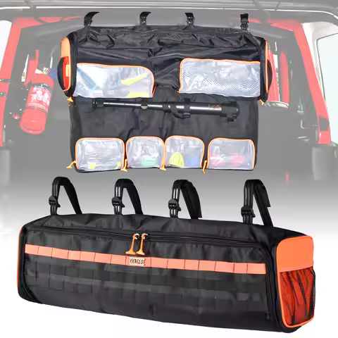 Jeep Wrangler Roll Bar Storage Bag Organizer Car Tools Bags Truck Tool Kits Holder Fits for 1987-202