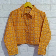 KEMEJA Women's Square Shirt Crop Top - Girls' Casual Clothing