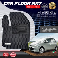 Original Perodua Viva Elite 660 850 '07-'14 Car Floor Mat Red Black Carpet Front Rear Back Rubber Dr