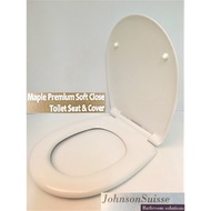 Johnson Suisse Soft Close Maple Premium Heavy Duty Toilet Seat Cover