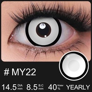 Magister Contact Lens Original 2PCS Crazy Lens Cartoon Cosplay Contact Lens White /Black14.5mm Eye L