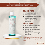 [Hàng có sẵn] Toner cho da dầu mụn làm sạch AXIS-Y Daily Purifying Treatment Toner 200ml [Glow Beaut