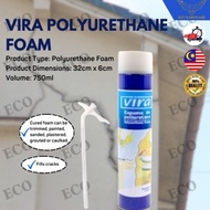 VIRA Polyurethane Foam PU Foam Spray 750ml Home Living Fill Crack and Joint Spray Busa untuk Menyumbat Lubang