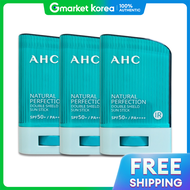 AHC | AHC นาเชอรัล เพอร์เฟคชั่น ดับเบิ้ล ชิลด์ ซันสติ๊ก 22 กรัม สีเขียว 3 ชิ้น SPF50 PA++++