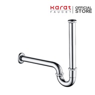 Karat Faucet P-Trap Drain Pipe Extra Length Vertical 42 Cm.horizontal 30 Cm. (Stainless Steel 201) M