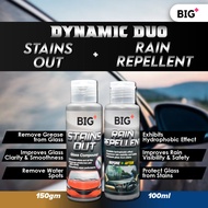 BIG+ Glass Care Dynamic Duo | Stains Out Windscreen Glass Compound Rain Repellent Windscreen Glass C