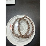 (A145)(7,3-7,4mm)(7,6-7,8mm)A bracelet with red brown hair in vip