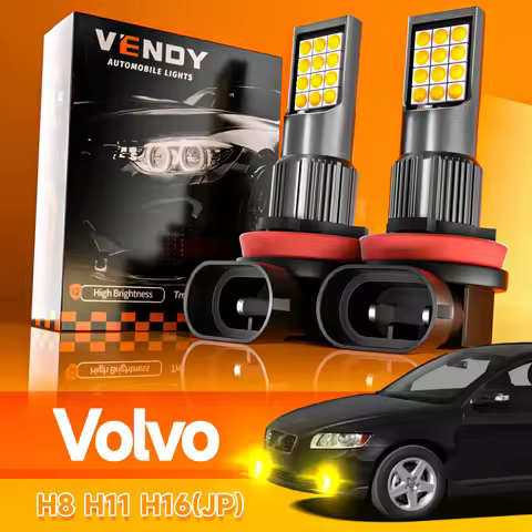 2pcs LED Fog Light Blub H11 H8 Lamp Canbus No Error For Volvo C70 S40 S80 V70 XC70 V50 XC60 C30 2008